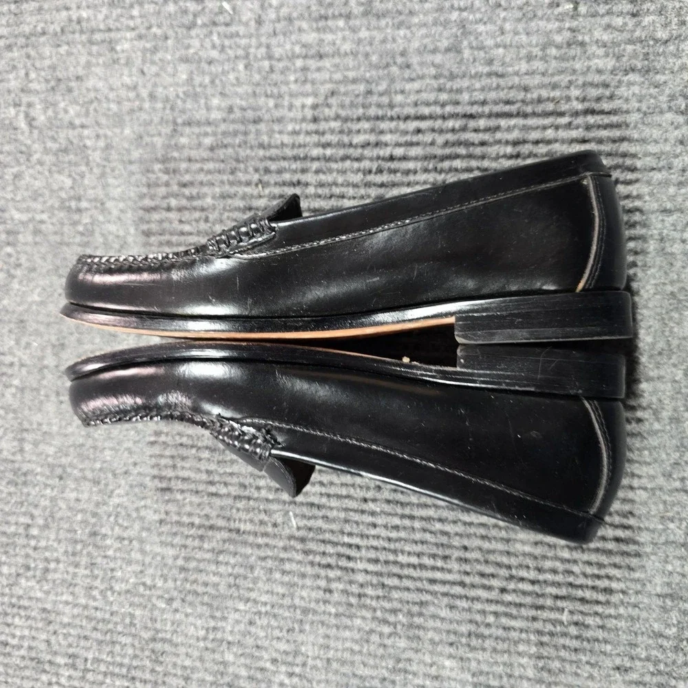 G.H. Bass Weejuns Shoes Mens Size 8 Black Leather Loafers